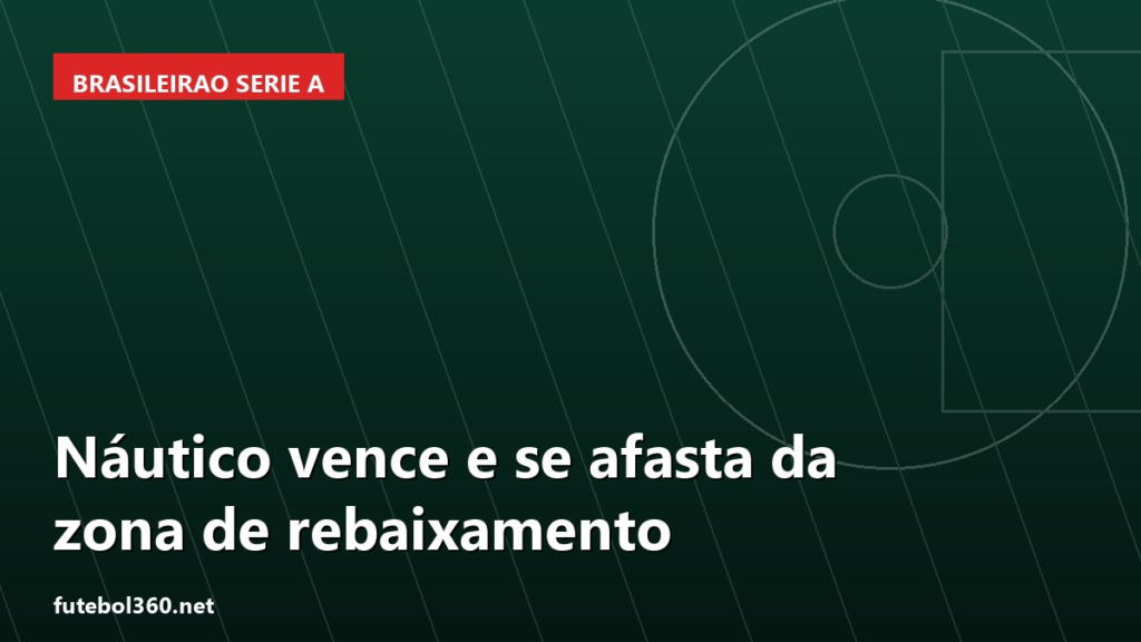 Arte de capa sobre Náutico — Náutico vence e se afasta da zona de rebaixamento